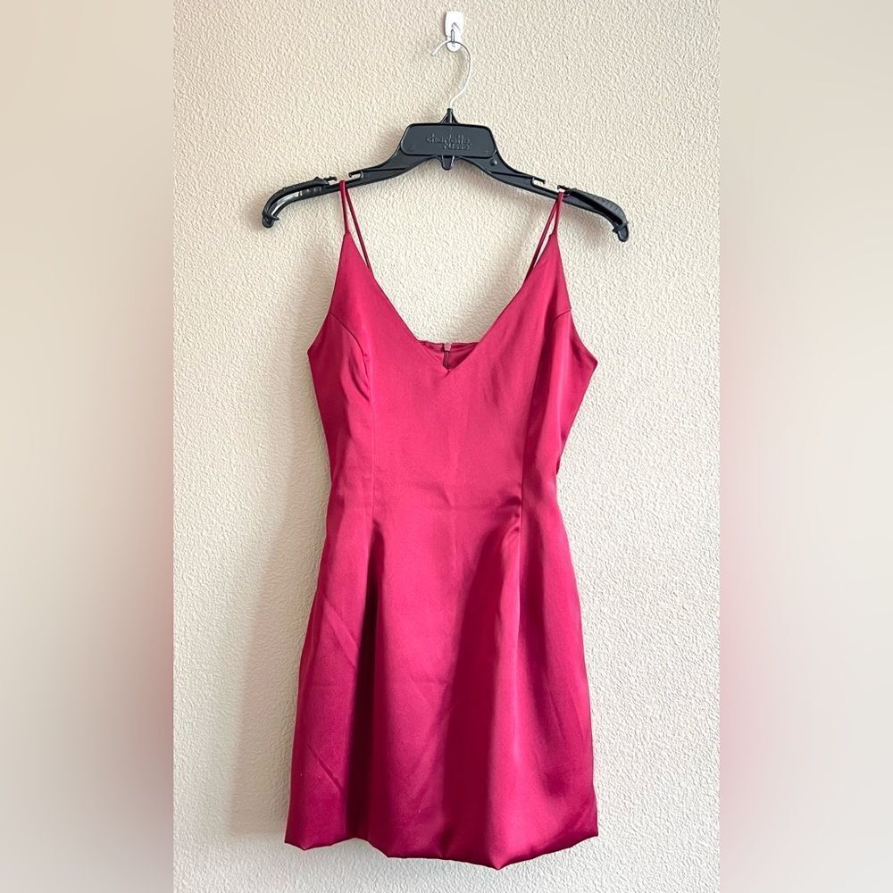 Akira Fit & Flare Satin Dress with Pockets